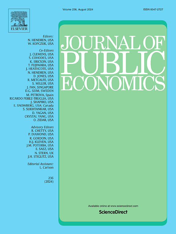 J Public Economics J Public Economics